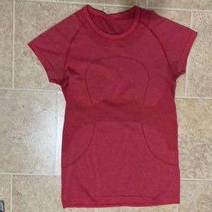 Red Lululemon Athletic Shirt